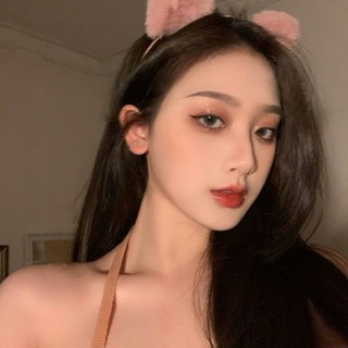 Bờm tóc tai mèo vải lông cài tóc cute, bờm tóc tai mèo Cosplay xinh xắn cho nữ -LPERM