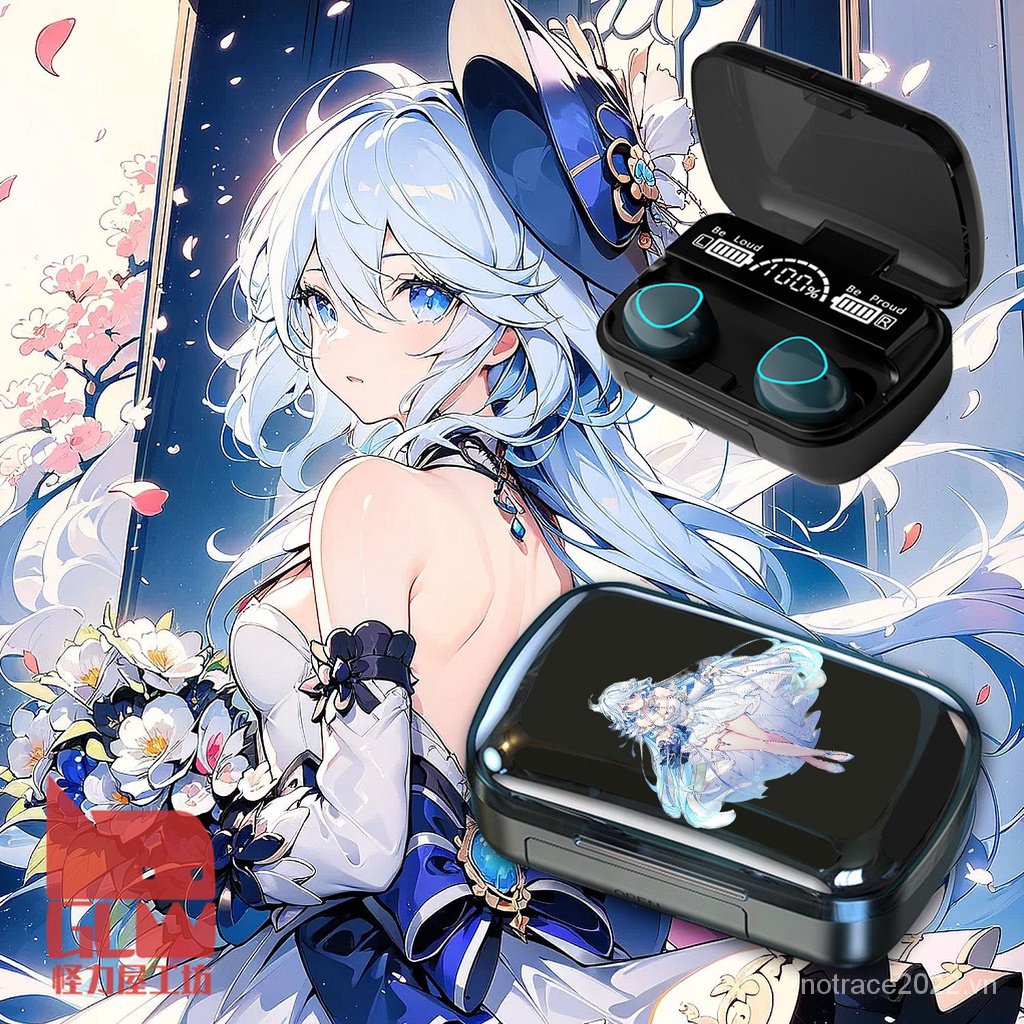 ★Genshin Impact★Furina & Tai Nghe Chụp Tai Không Dây bluetooth Hai Chiều Có Màn Hình Kỹ Thuật Số