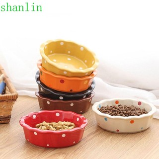 Tô Sứ Đựng Thức Ăn Nước Uống Chống Mài Mòn Chống Ăn Mòn Họa Tiết Chấm Bi Cho Mèo SHANLIN