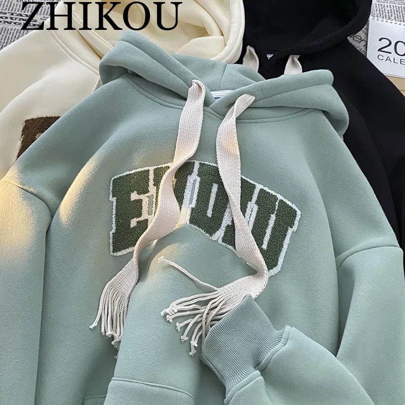 ZHIKOU Áo Khoác hoodie áo khoác nữ zip hoodie Fashion Thoải mái Thời trang chic WWY23C02F8 49Z231208