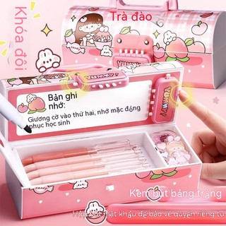  Hộp Đựng Bút Mật Khẩu Hộp Đựng Văn Phòng Phẩm Hai Lớp Dung Tích Lớn Nổi Tiếng Mạng Sáng Tạo Instagram Dễ Thương Cho Nữ 