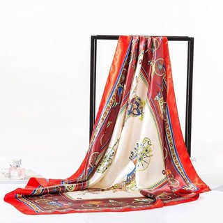 Khăn Choàng Vuông 90 * 90cm Chất Liệu Lụa