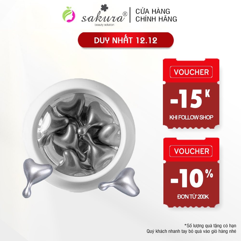 Serum dưỡng trắng da chống lão hóa tinh chất nhau thai cừu Sakura Placenta COQ10 (hộp 7 viên)