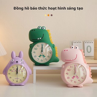 Đồng hồ báo thức cute để bàn hình khủng long đáng yêu phát nhạc cho bé mới đồng hồ báo thức hình khủng long nhỏ dạ quang cho học sinh tiểu học mini