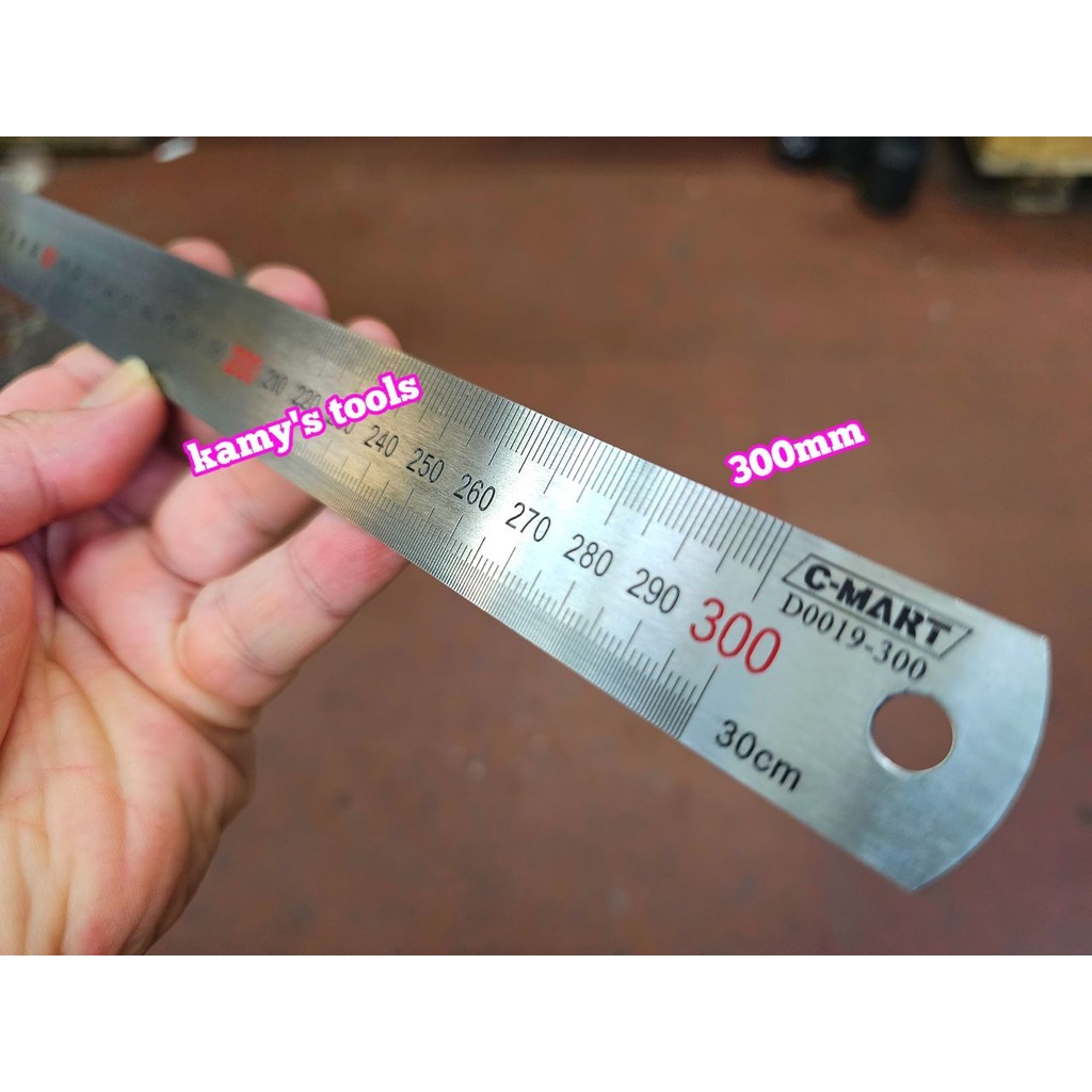Thước lá inox C-mart 150mm 300mm D0019-150 D0019-300
