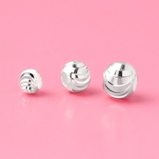 [Bạc S925] Charm bi bạc HTJEWELRY phay 4mm  PH948