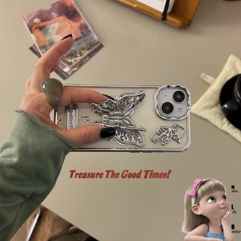 Thời Trang Ốp Điện Thoại Mềm Chống Rơi Hình Bướm 3d Cho iphone15promax 14promax 12 promax / 11 15 / 13pro