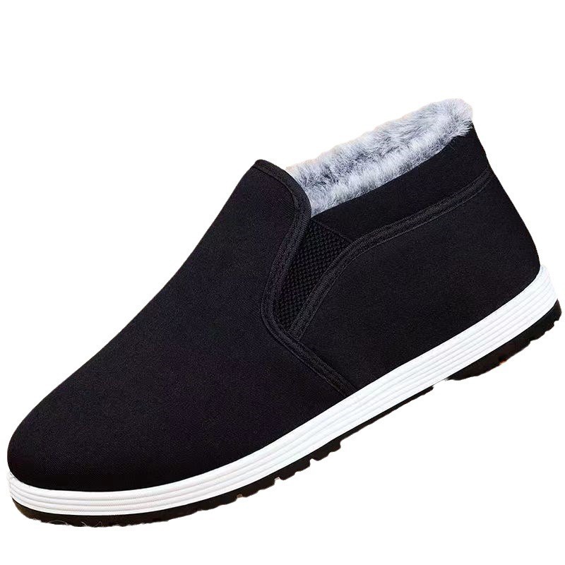 ZIMAHO❤ Giày Thể Thao Cao Cổ Lót Lông Cừu Dày Dặn Giữ Ấm Mùa Đông Cho Nam Trung Niên