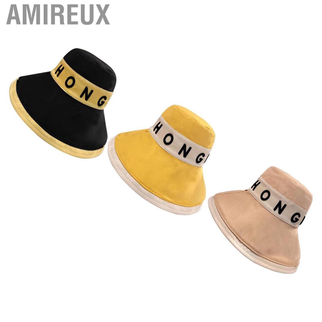 Amireux Sun Hat  Cotton Reversible Bucket Adorable Design UV Protection for Beach Girl