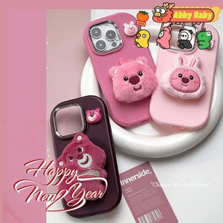 Ốp Điện Thoại tpu Mềm Hình Gấu 3d Phủ Lông Chống Bụi Cho iphone 15 14 13 12 11 pro max