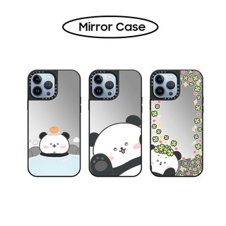 Ốp Điện Thoại silicone Mềm Mặt Gương In Hình Gấu Trúc Hoạt Hình Cho iphone 15 11 12 13 14 plus pro max