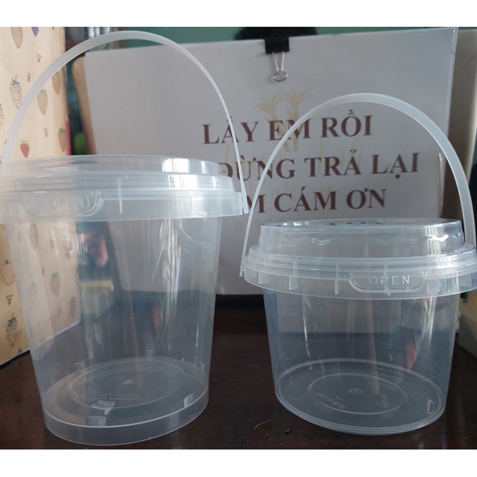 Xô Trà Sữa 500ml, 700ml có nắp