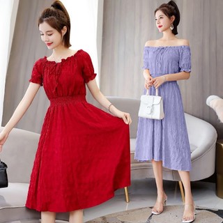 Đầm Chiffon Tay Ngắn Phồng Ôm Eo Thời Trang Mùa Hè 2023