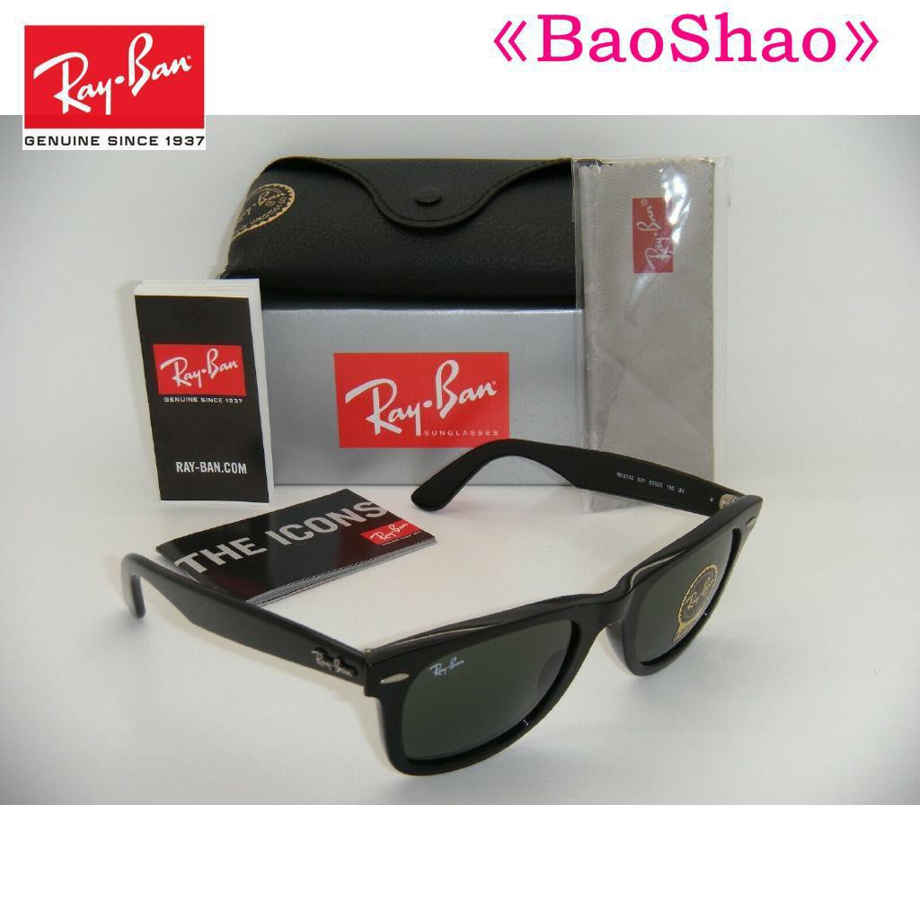 Rayban Wayfarer Kính râm chính hãng mới, hãy thử RB 2140 901 50mm. Xanh Đen