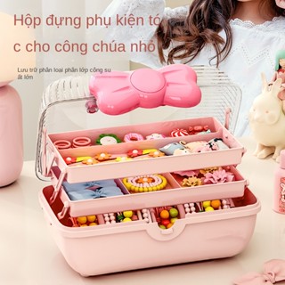 Hộp Đựng Phụ Kiện Trang Sức Cho Bé với 3 Tầng / Kẹp Tóc / Dây Chuyền Tiện Dụng Cho Bé Hộp đựng đồ đa chức năng Thiết kế ngăn