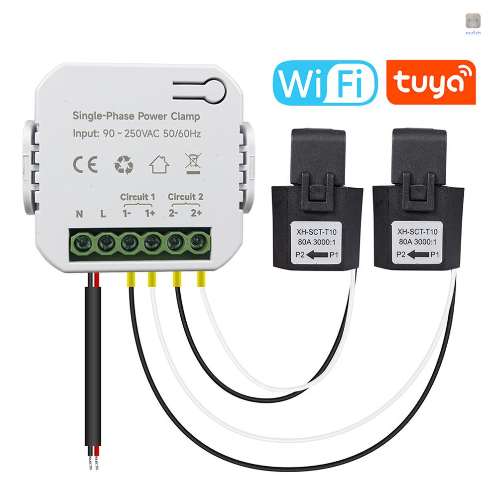 Thiết Bị Đo Năng Lượng Điện Tiêu Thụ Wifi 80A Kwh 90- 250VAC 50 / 60Hz