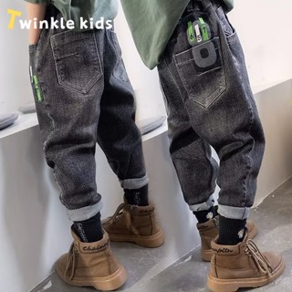 Quần nhung liền  quần jean bé trai quần kaki bé trai quần bò trẻ em chất lượng thời trang thoải mái 2024 NEW STYLE KNK2390YY4 2Z240113