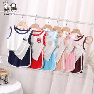 Set áo sát nách và quần short thể thao thời trang cho bé