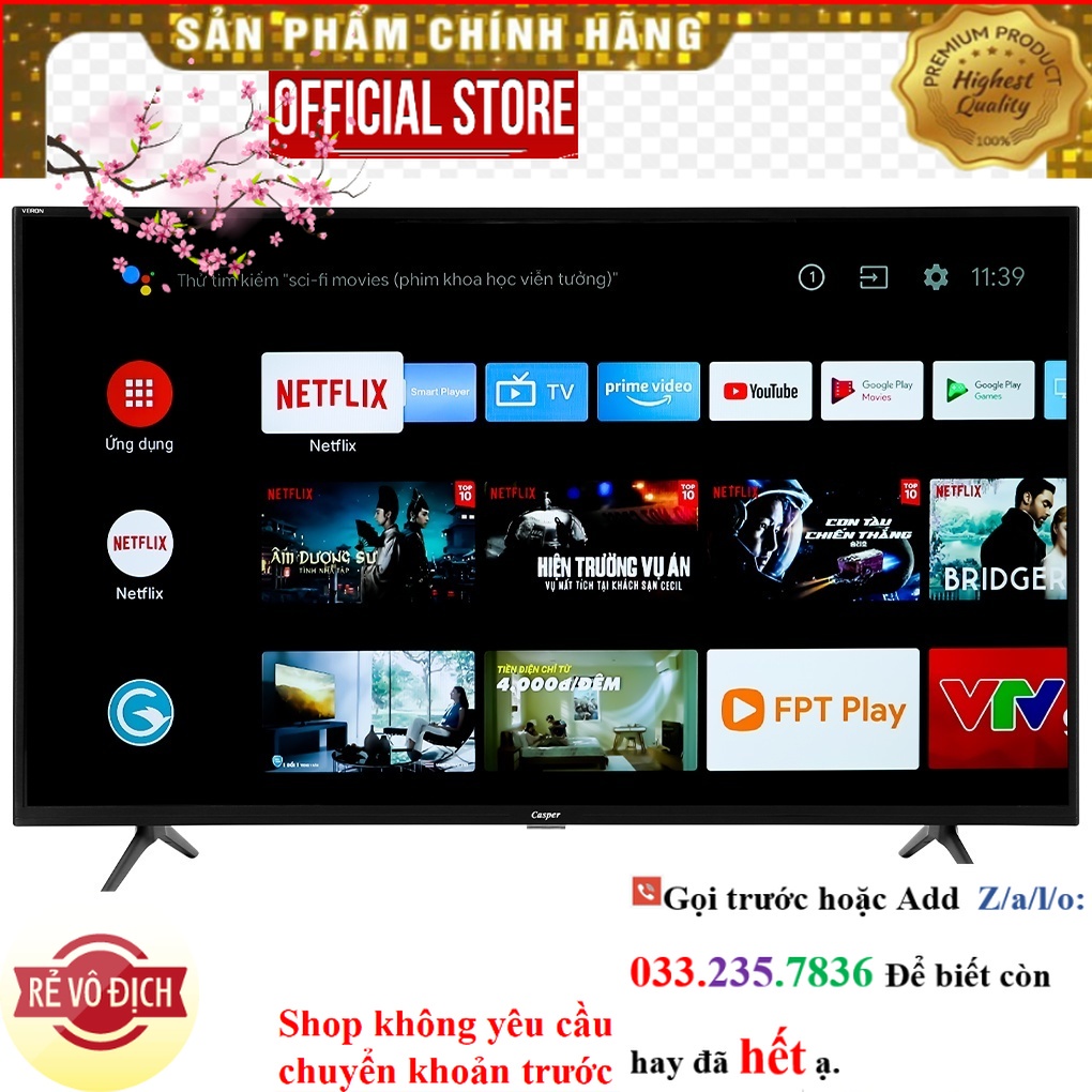 {Mới} Android Tivi Casper 43 inch 43UGS611 giá rẻ