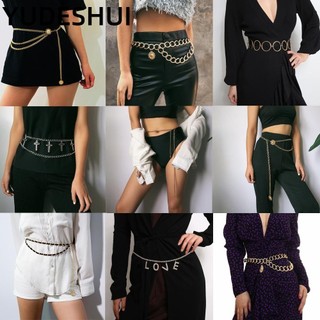 YUDESHUI Thắt lưng dạng chuỗi xích phong cách bohemian sành điệu