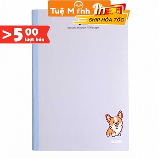 Vở Caro 5x5 B5 200 trang MS 836 may dán gáy Klong Bìa Pastel hiện đại VPPTUEMINH, sổ Klong