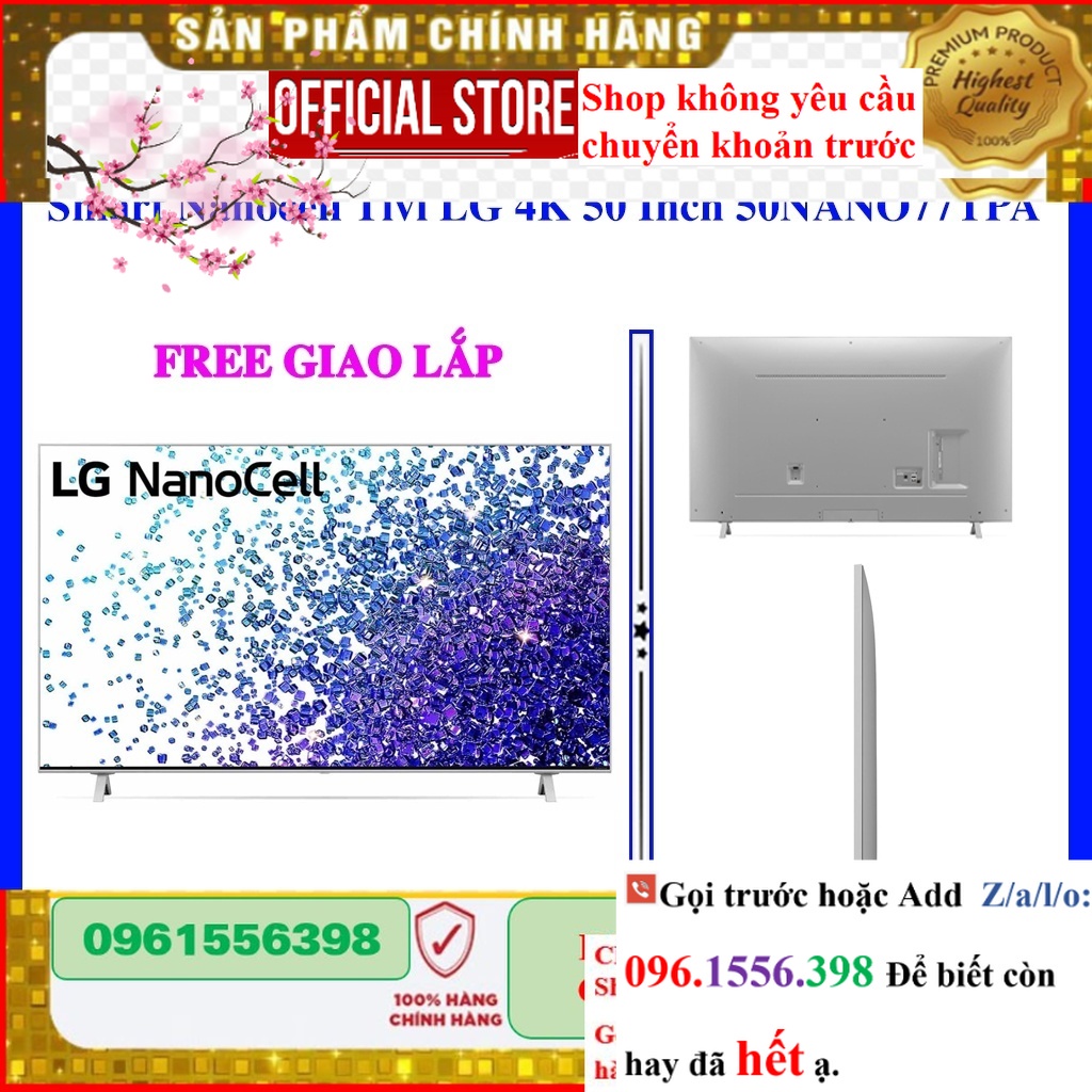 [LG 50NANO77] Smart Tivi NanoCell LG 4K 50 inch 50NANO77TPA ||Sale