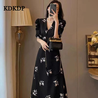 Kdkdp Đầm Hai Dây Dáng Dài Nhẹ Nhàng Phong Cách niche Pháp Màu Trơn Eo Xuống Trà Hoa Vỡ Mùa Hè Cho Trẻ Em