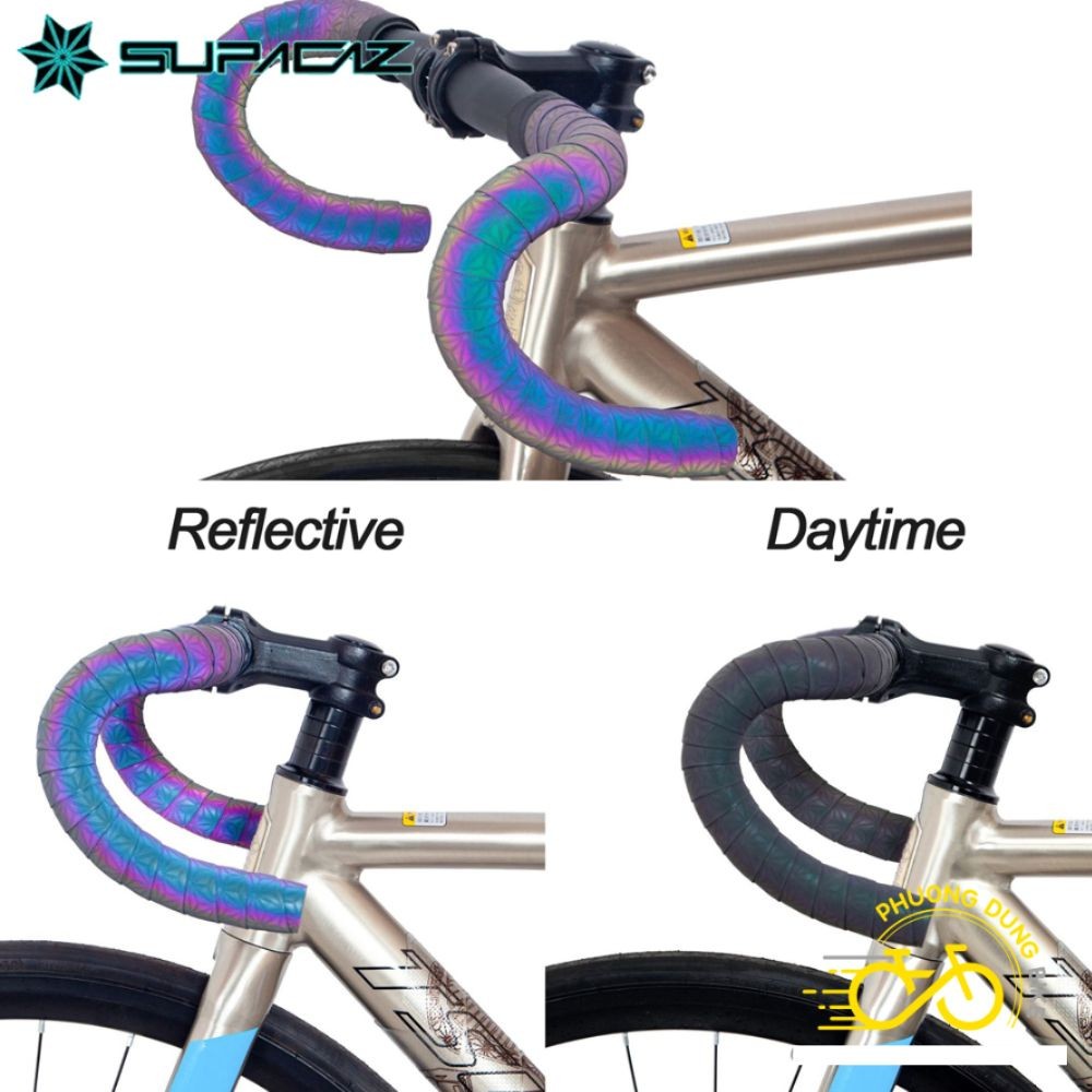 Dây quấn (Băng quấn) ghi đông xe đạp PU EVA SUPACAZ (PHẢN QUANG)