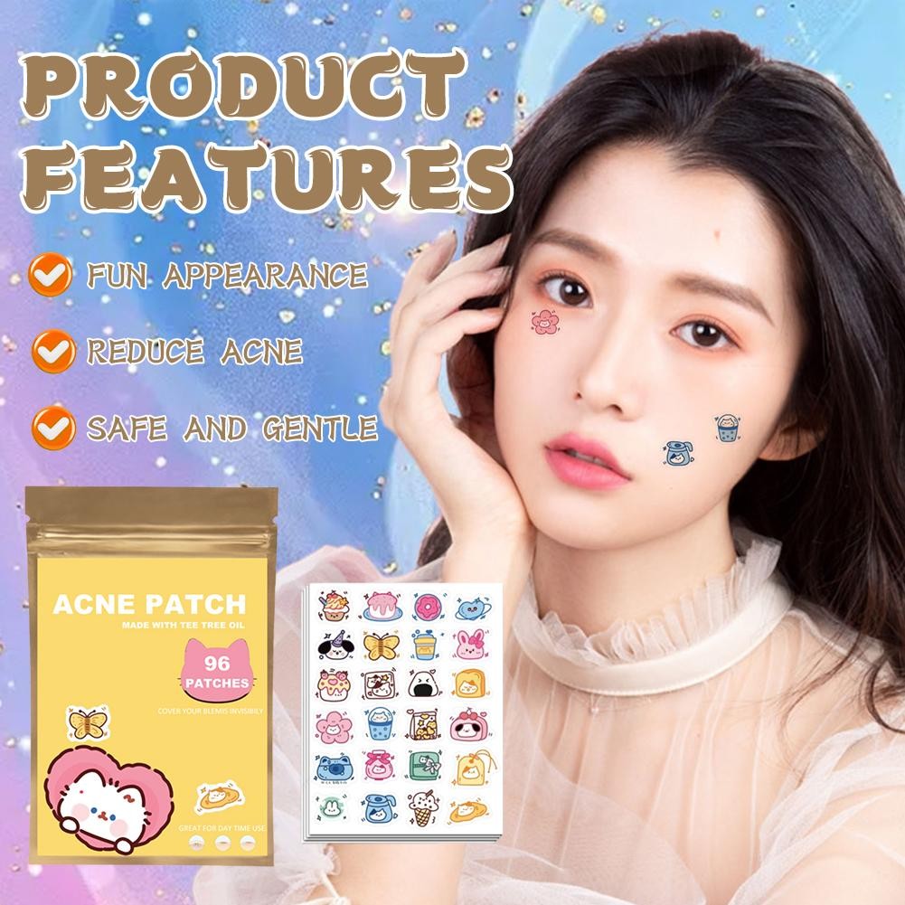 96 Chiếc Hoạt Hình Dễ Thương Mụn Miếng Dán Mụn Miếng Dán Làm Đẹp Miếng Dán Chăm Sóc Da