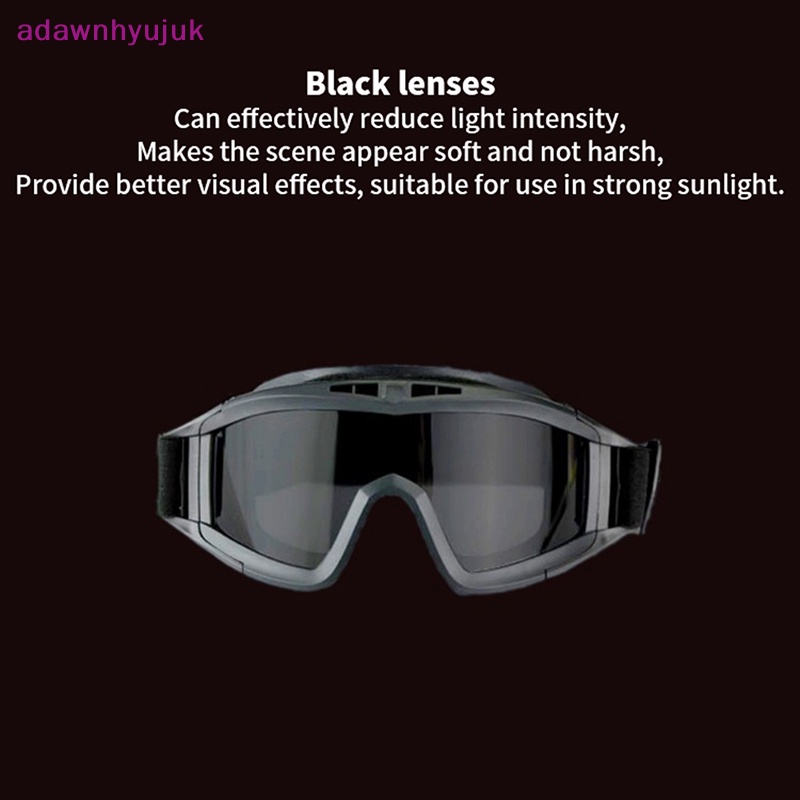 Adawnhyujuk Kính Bảo Hộ Chiến Thuật 3 lens Chống Gió Phong Cách Quân Đội Khi Bắn Súng Ngoài Trời vn