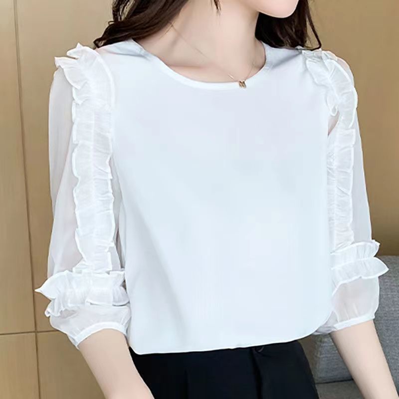 Áo Sơ Mi chiffon Thiết Kế Đơn Giản Thời Trang Mùa Thu Cho Nữ