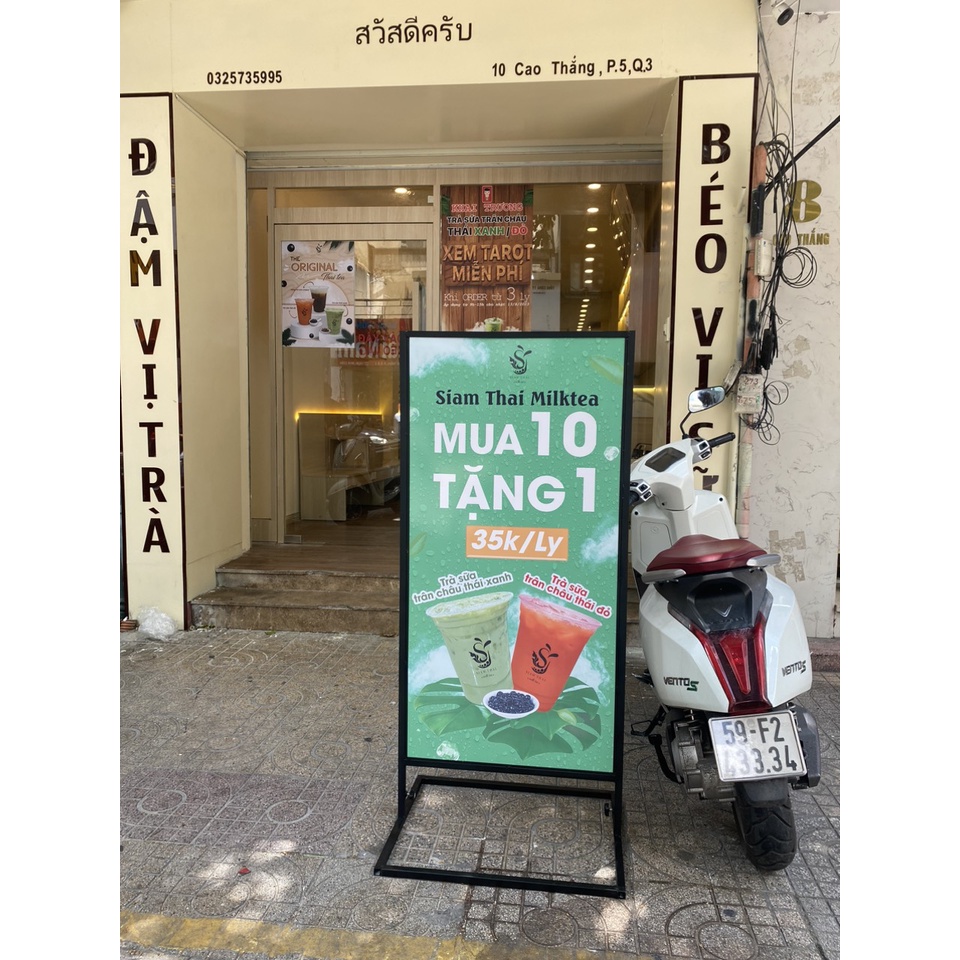 Standee sắt ngoài trời , kích thước hiển thị  60x120