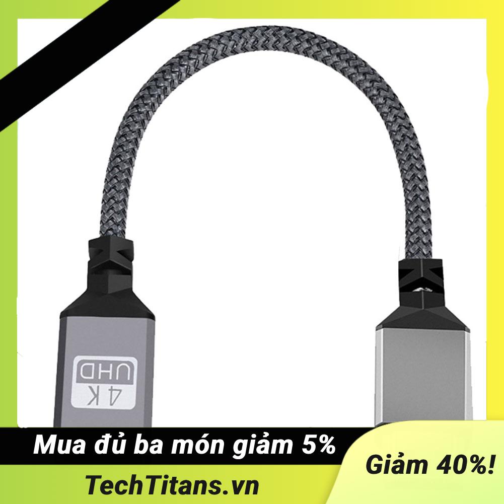 Dây Cáp Chuyển Đổi 15cm 18 gbps hdmi-compatible male Sang female video nylon braid