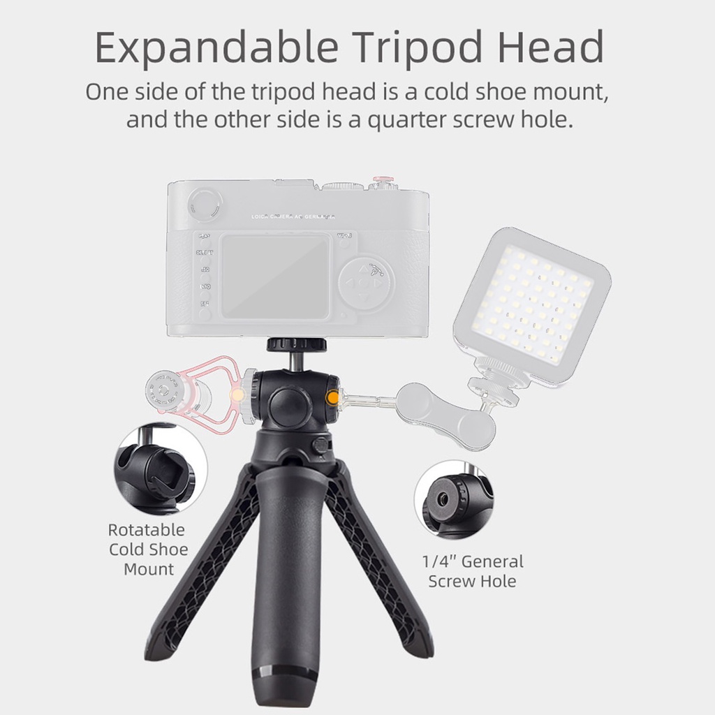 Feichao Giá Đỡ Ba Chân mini Vít 1 / 4 Có Thể Gập Lại Cho Micro / Đèn led / Máy Tính Bảng dslr / Điện Thoại Di Động