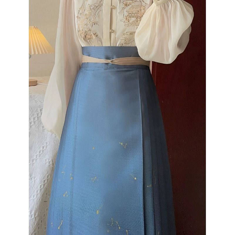 Mới Đầm Hán Phục Cách Tân Phong Cách Trung Hoa Thời Trang Mùa Thu 2023 Cho Nữ#23916