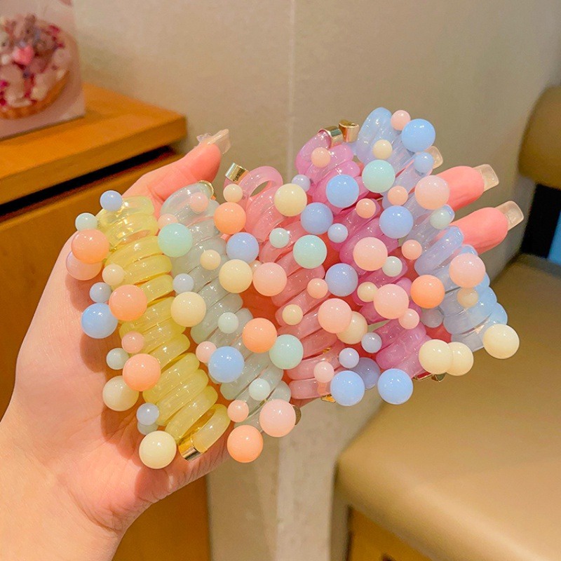 Dây Buộc Tóc Đuôi Ngựa Hình Hoa Hoạt Hình Nhiều Màu Sắc Cho Bé Gái