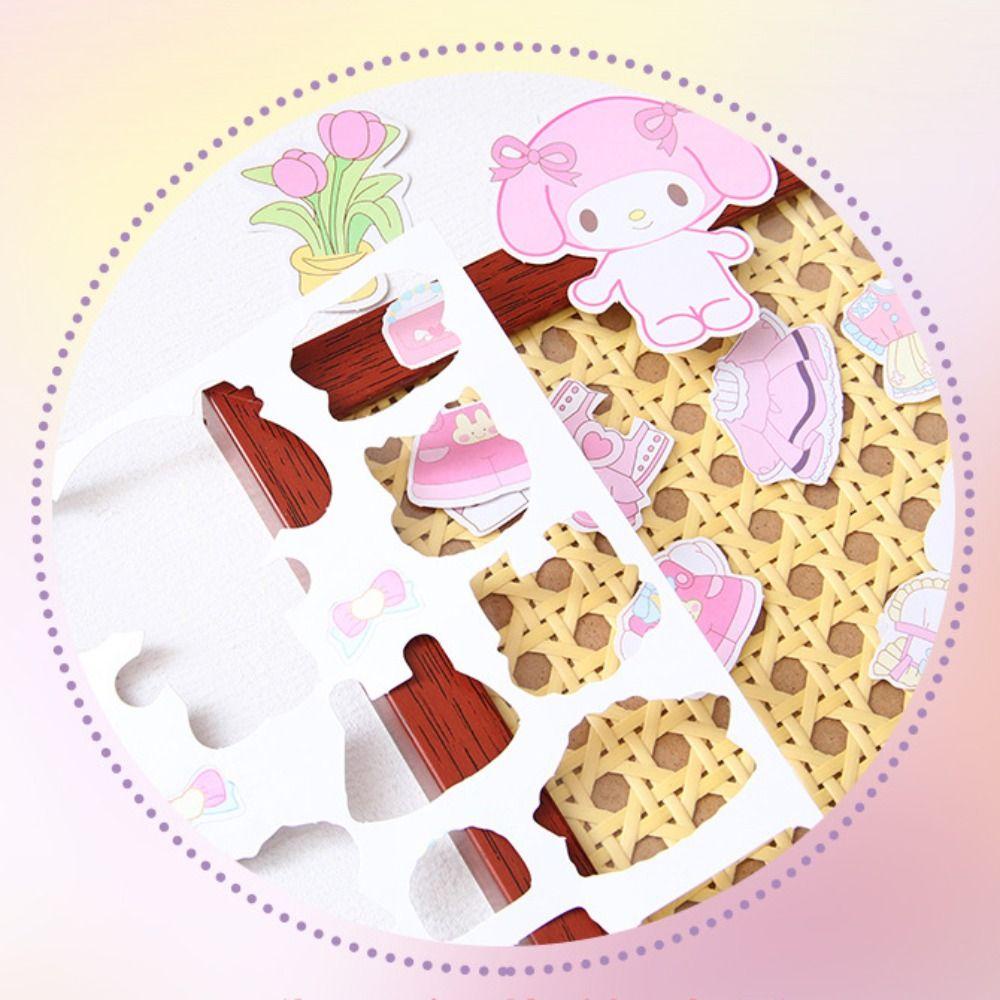 Mmluck Đồ Chơi Cuốn Sách Hoạt Động anime kuromi kt melody Thủ Công kt Yên Tĩnh Làm Quà Tặng Sinh Nhật Đáng Yêu Có Đèn ledger my melody diy