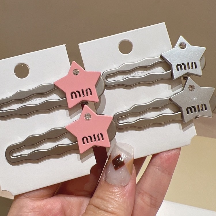 PVN60930 Kẹp Tóc Mái Dài Hình Ngôi Sao Năm Cánh,Trái Tim, Mặt Cười Bằng Hợp Kim Đơn Giản Cho Nữ T2