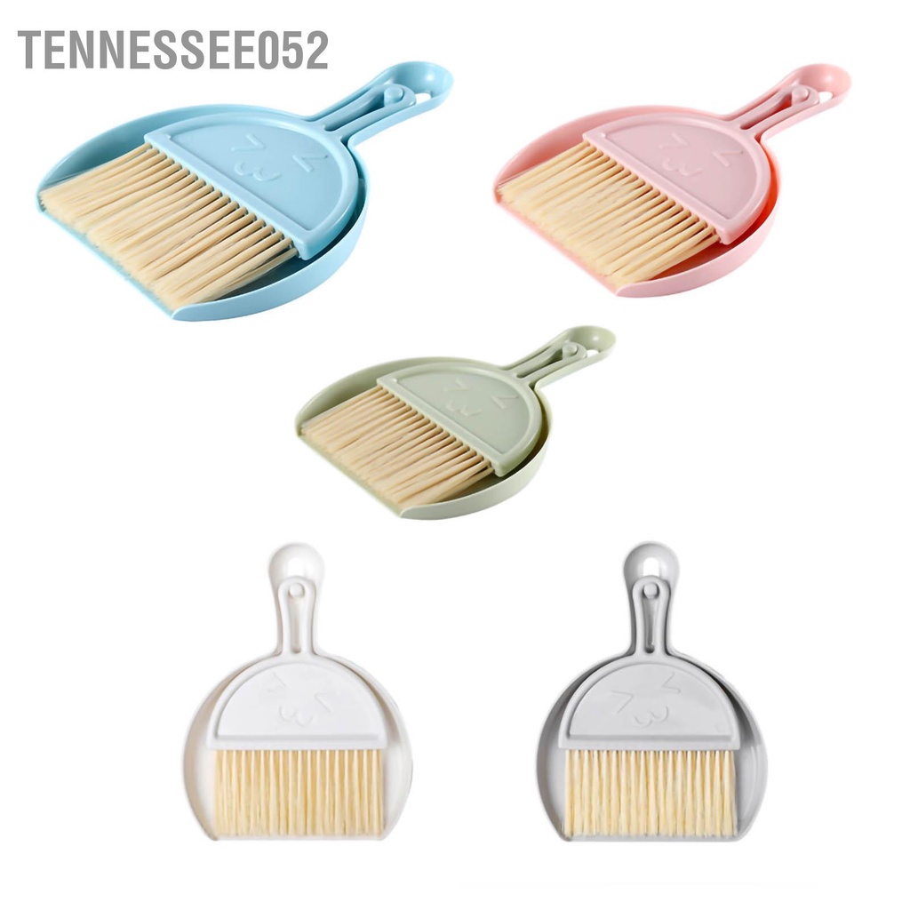 Tennessee052 Bộ chổi nhỏ và hót rác Bàn phím treo mini Chổi quét bụi cho máy tính xách tay để lau bàn văn phòng