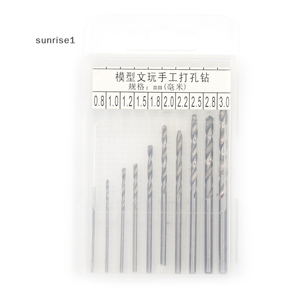 Sunrise1 10 Mũi Khoan Thép Gió Bọc Titan Tốc Độ Cao 0.8-3mm