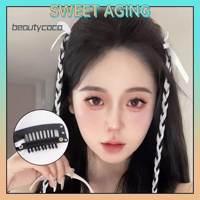 Beautycoco🍊Bộ 2 Dây Ruy Băng Buộc Tóc Thắt Nơ Xinh Xắn