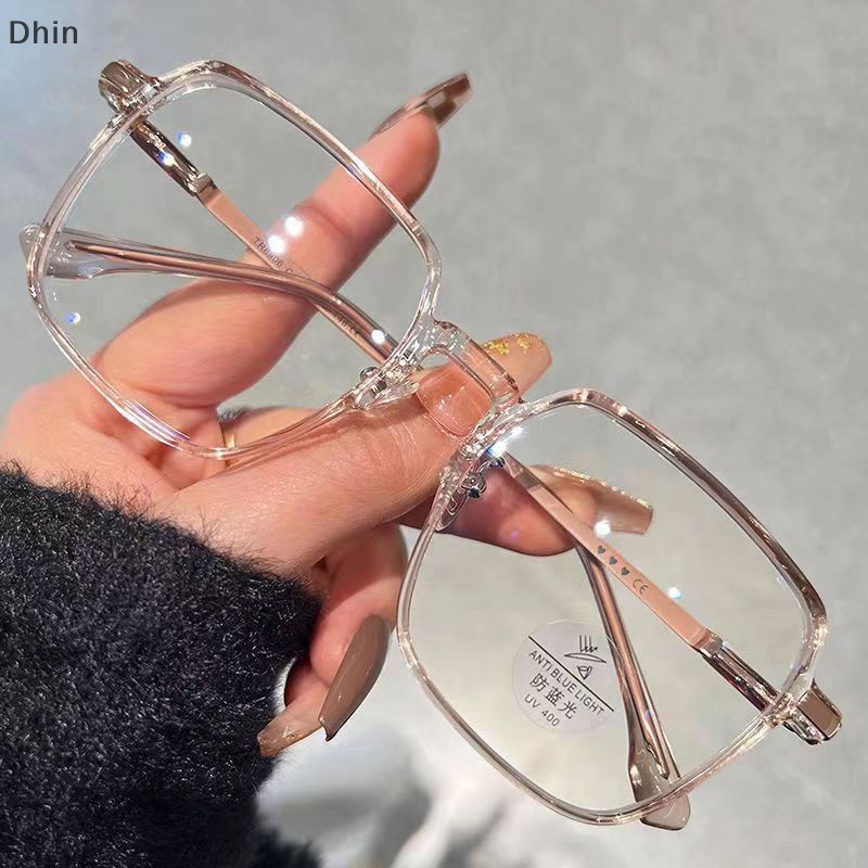 Mắt Kính Gọng Lớn Trong Suốt Chống Ánh Sáng Xanh Thời Trang unisex