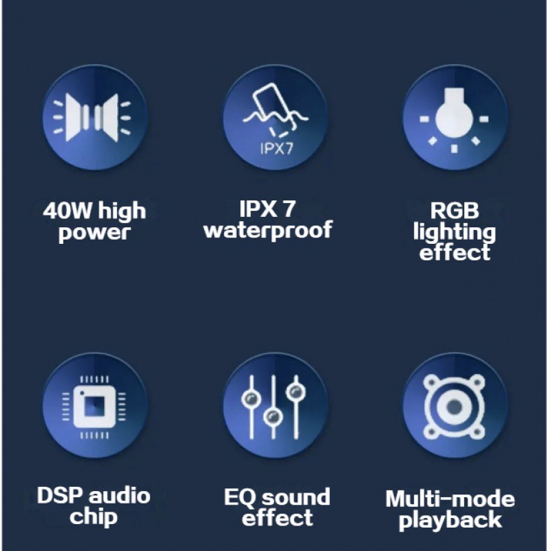 Loa bluetooth Không Dây Âm Thanh Siêu Trầm Chống Thấm Nước Chất Lượng Cao