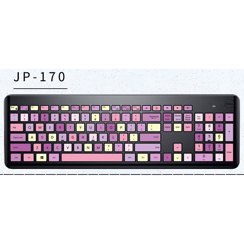 Miếng Dán Trang Trí Bàn Phím Không Dây Chống Trầy Xước Họa Tiết Hoạt Hình Cho dell km117 wk118