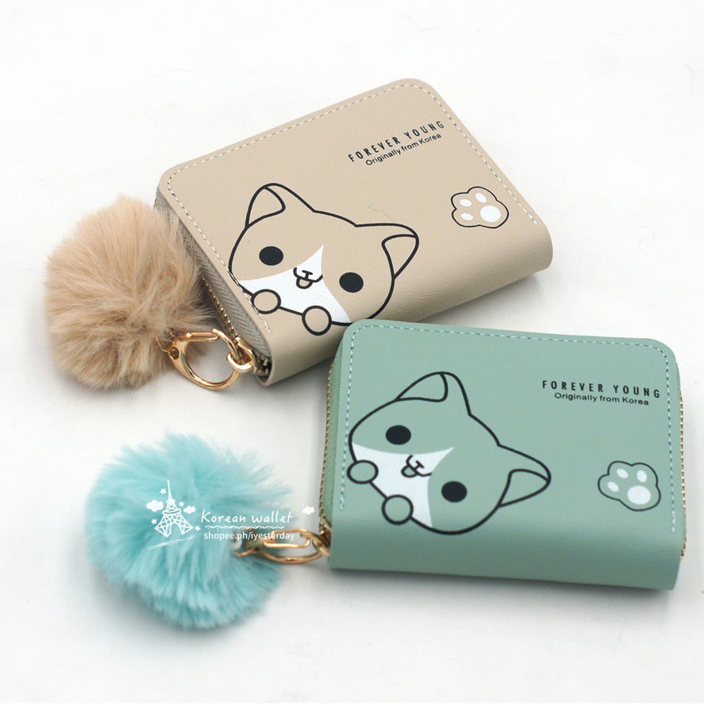 Ví Ngắn mini Hình Cún Con Dễ Thương Phong Cách Hàn Quốc Dành Cho Nữ
