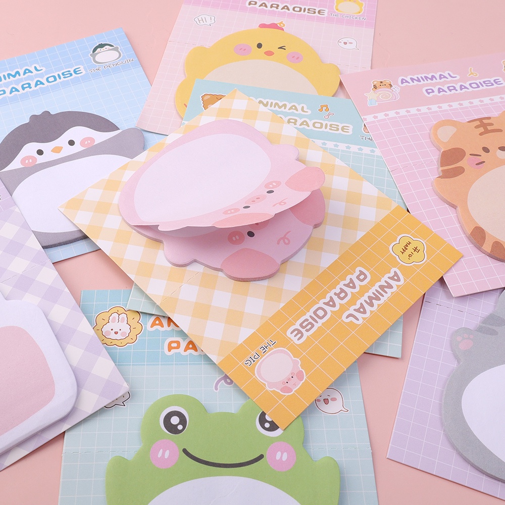 Sổ Ghi Chú / Giấy Dán Ghi Chú Hình Thú Cưng Trong Suốt Sáng Tạo Dành Cho Học Sinh