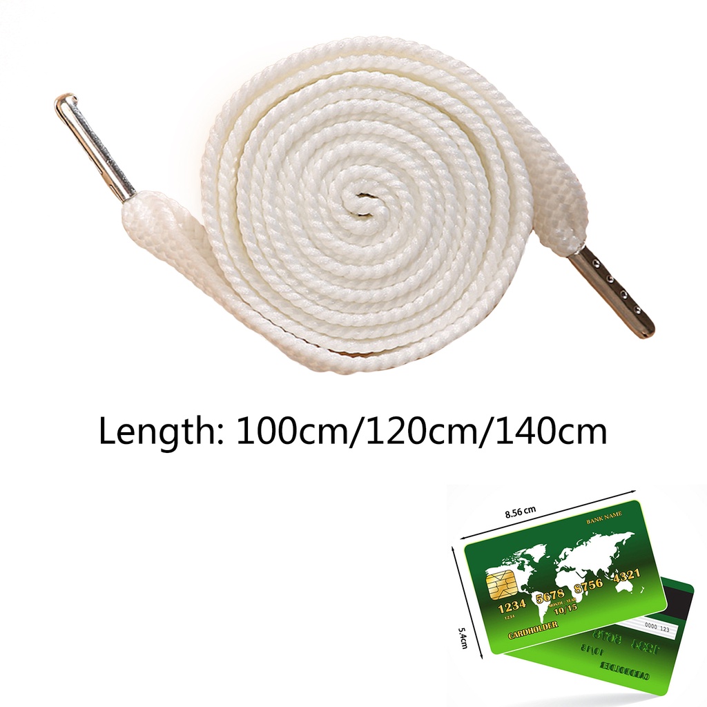 1 Cặp Dây Giày Màu Trơn Bản Rộng 2.2cm / 100cm / 120cm / 140cm