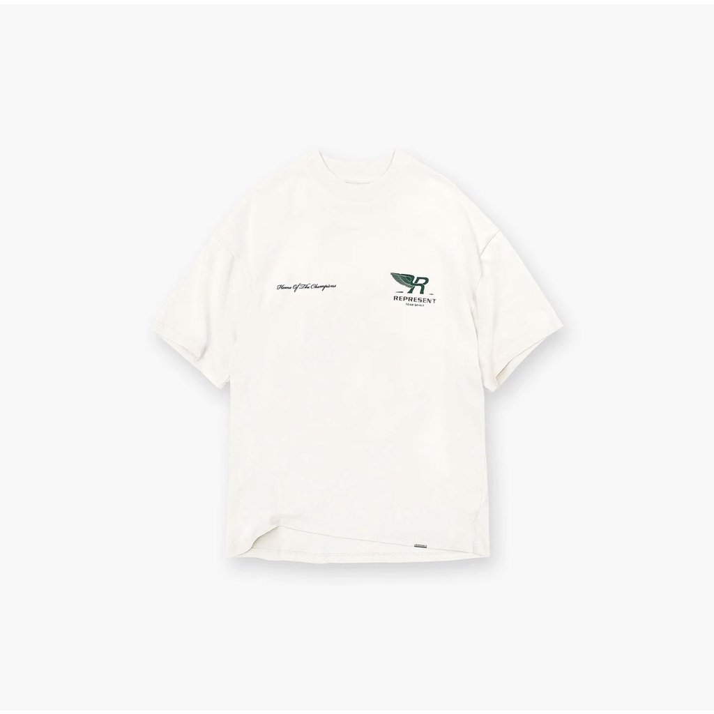 ZSK1 REPRESENT 22ss three-dimensional relief letter wings Vintage retro short sleeve round neck T-shirt for men and women