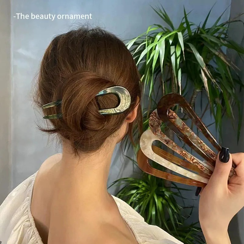 Kẹp Tóc Hình Chữ u Phong Cách Mới Đơn Giản Cho Nữ