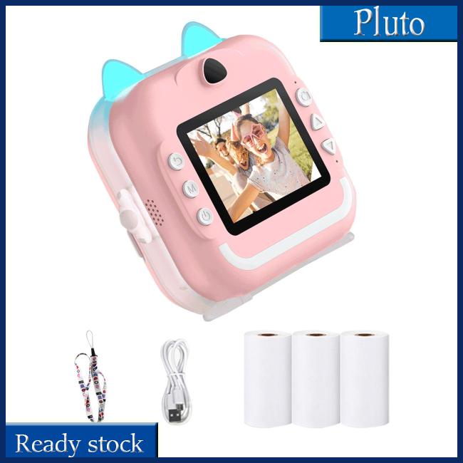 Mới Máy Ảnh Kích Thước q5 Màn Hình 2 inch Có Dây Buộc Bằng Giấy In Hình Đồ Chơi Làm Quà Tặng Cho Bé 3-12 Tuổi